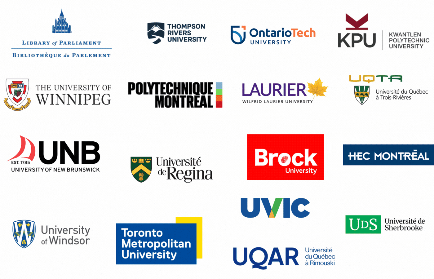 Logos of CRKN member organizations