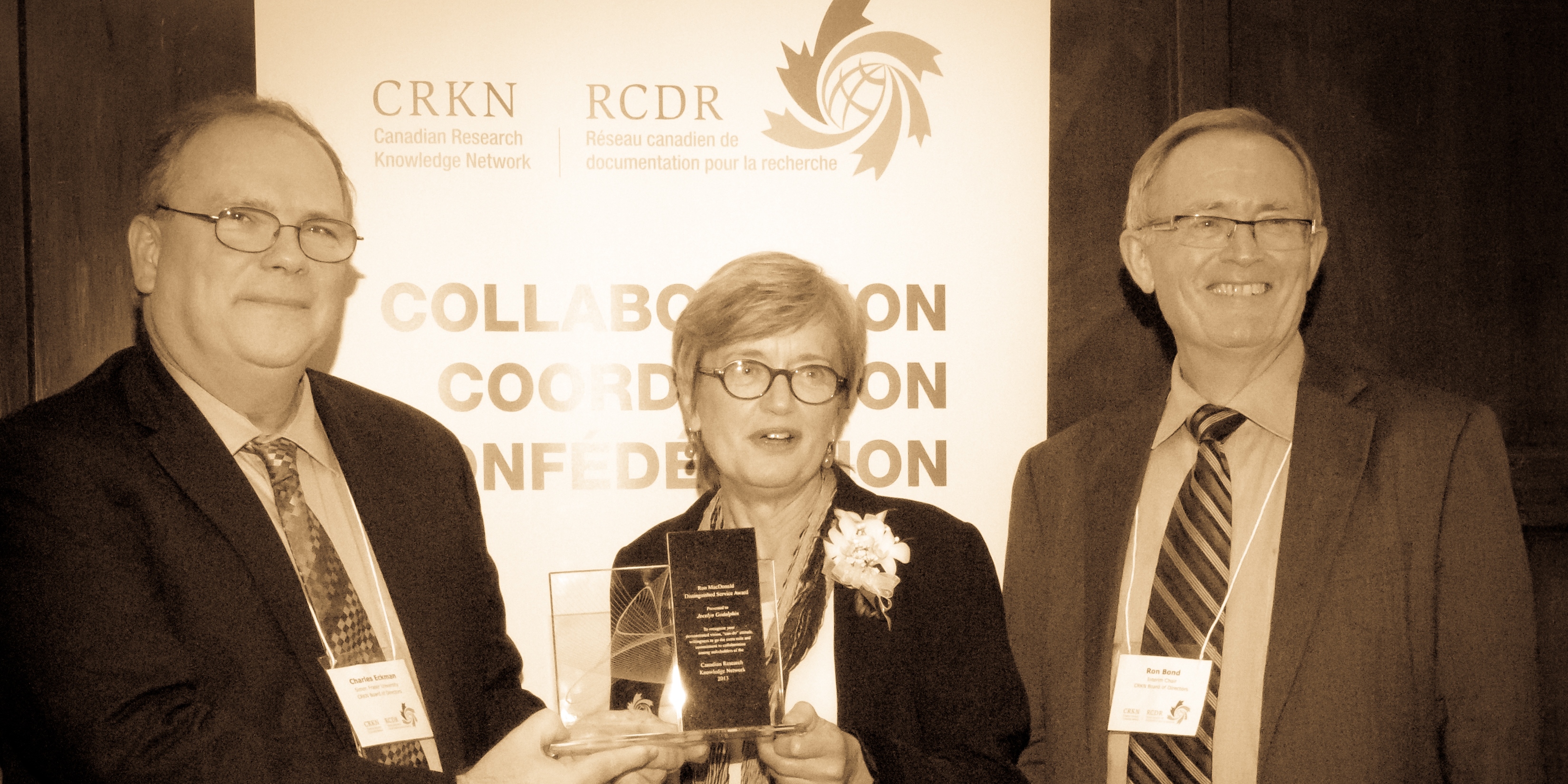Chuck Eckman, Jocelyn Godolphin and Ron Bond at the 2013 AGM in Toronto