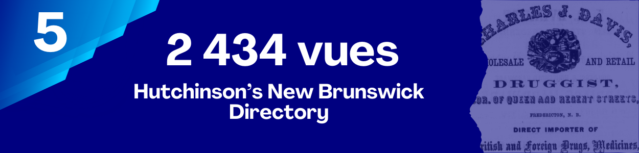 2 434 vues Hutchinson's New Brunswick Directory