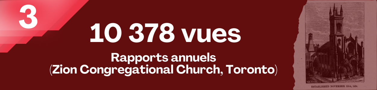 10 378 vues Rapports annuels (Zion Congregational Church, Toronto)