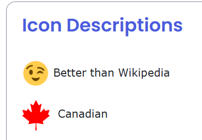 An example of item tags and descriptions that help easily identify some details about Canadiana