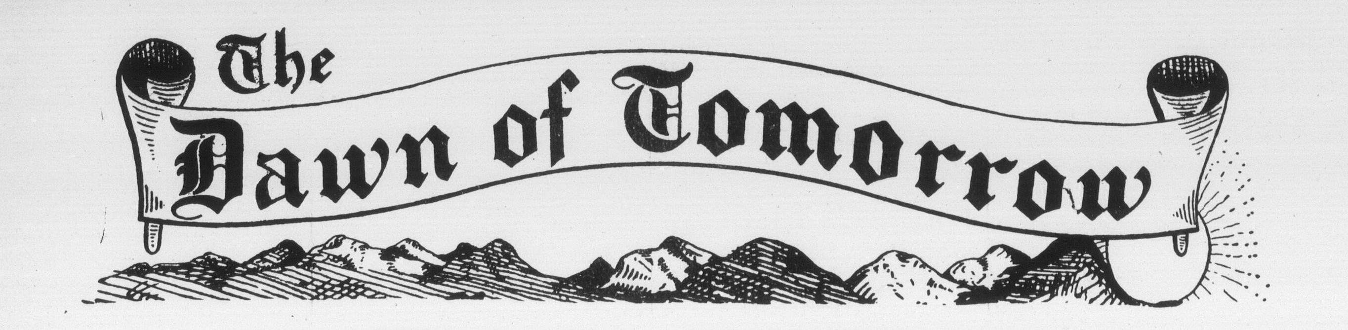 The Dawn of Tomorrow masthead.